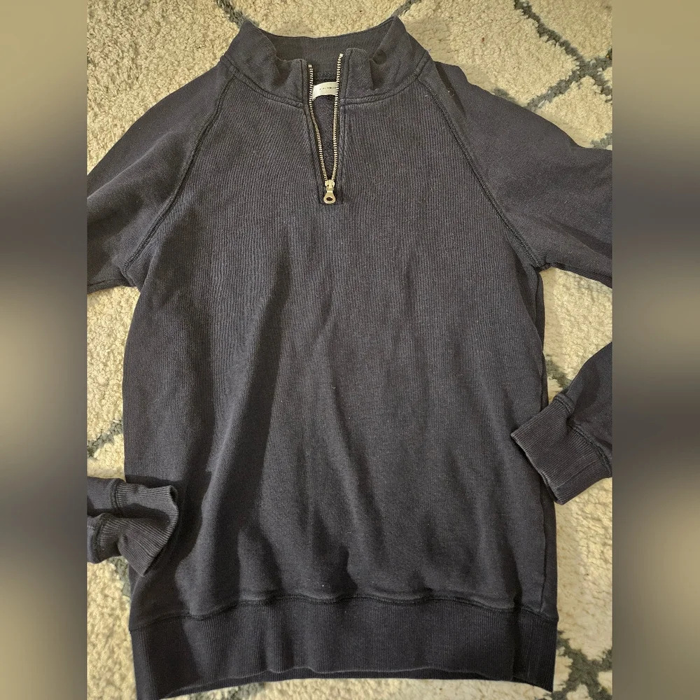 Italic brand mens 100% cotton 1/3 zip ling sleeve size small